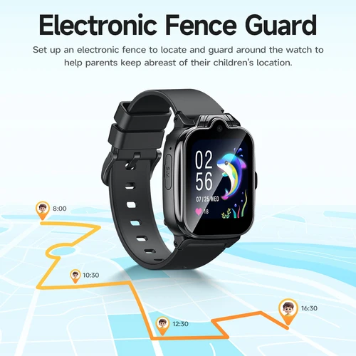 Imagen 2 del producto HOCO 1,6 pulgadas 2.5D HD pantalla táctil 4G niños teléfono reloj LBS GPS WIFI posicionamiento chico reloj inteligente soporte GSM WCDMA red FDD