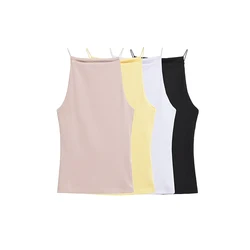 SIYANG Women's Halter Tank Tops Sleeveless Vest Thin Straps Female Camis Solid Color Fashion Tops