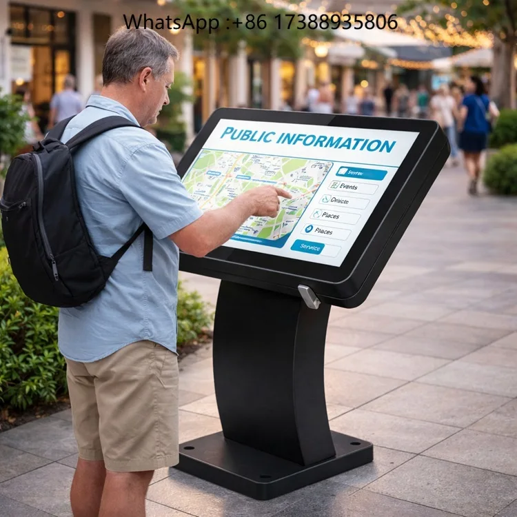Sinmar 32 43 55 65 Inch Outdoor Tourist Public Interactive Information Kiosk Smart City Outdoor Touchscreen Kiosk Display