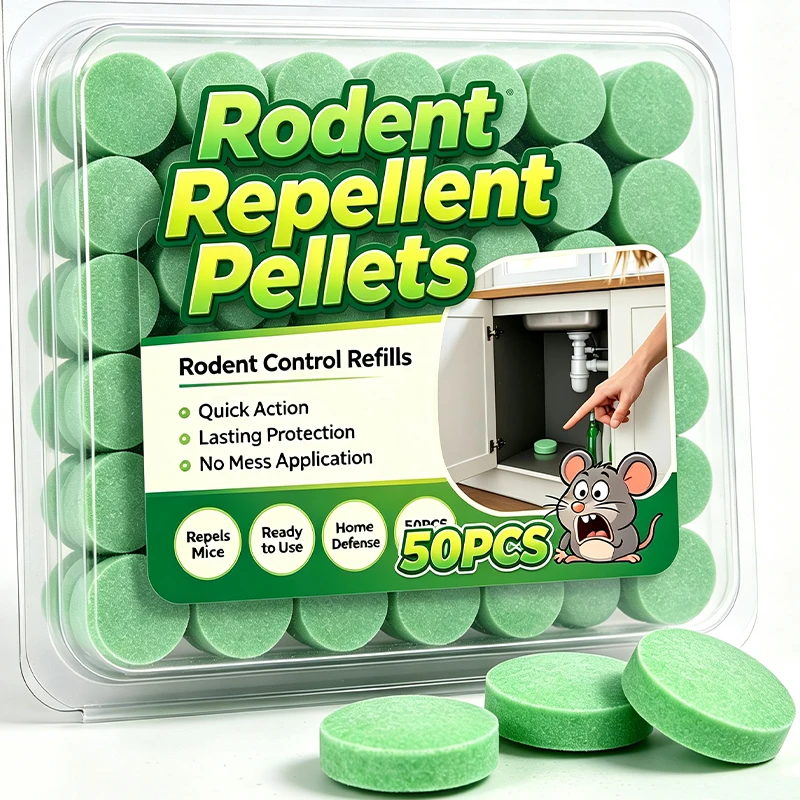 5/50 PIÈCES Puissantes pastilles répulsives pour rongeurs, insectes et blattes, à la menthe naturelle, outils de lutte contre les souris et rats, pour intérieur et extérieur