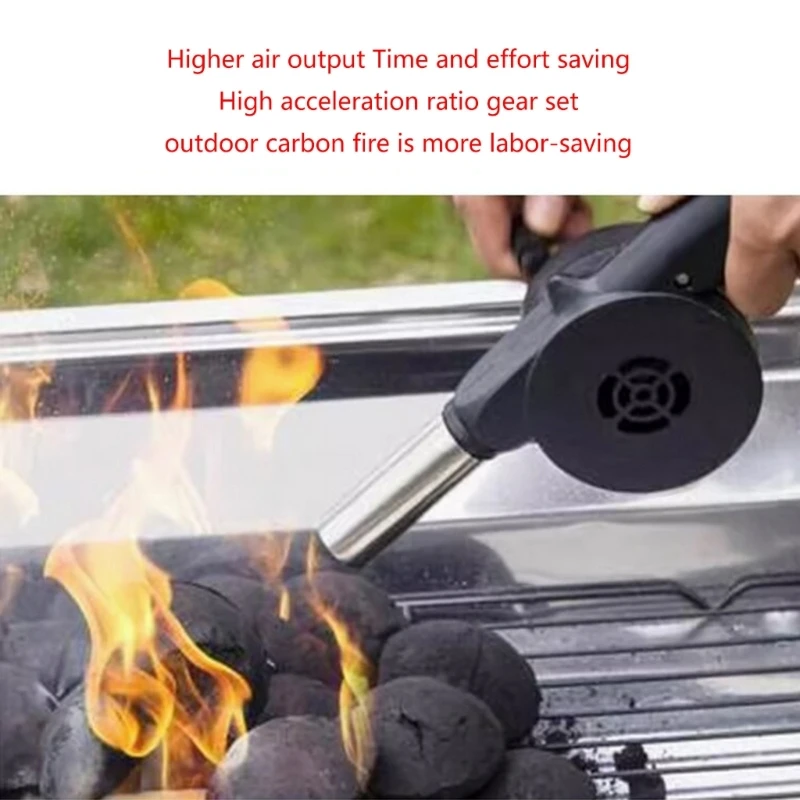 Manual Air Blower Hand Operated BBQ Blower Fan Efficient Cooling Solution No Batteries Handheld Camping Fan Dropship