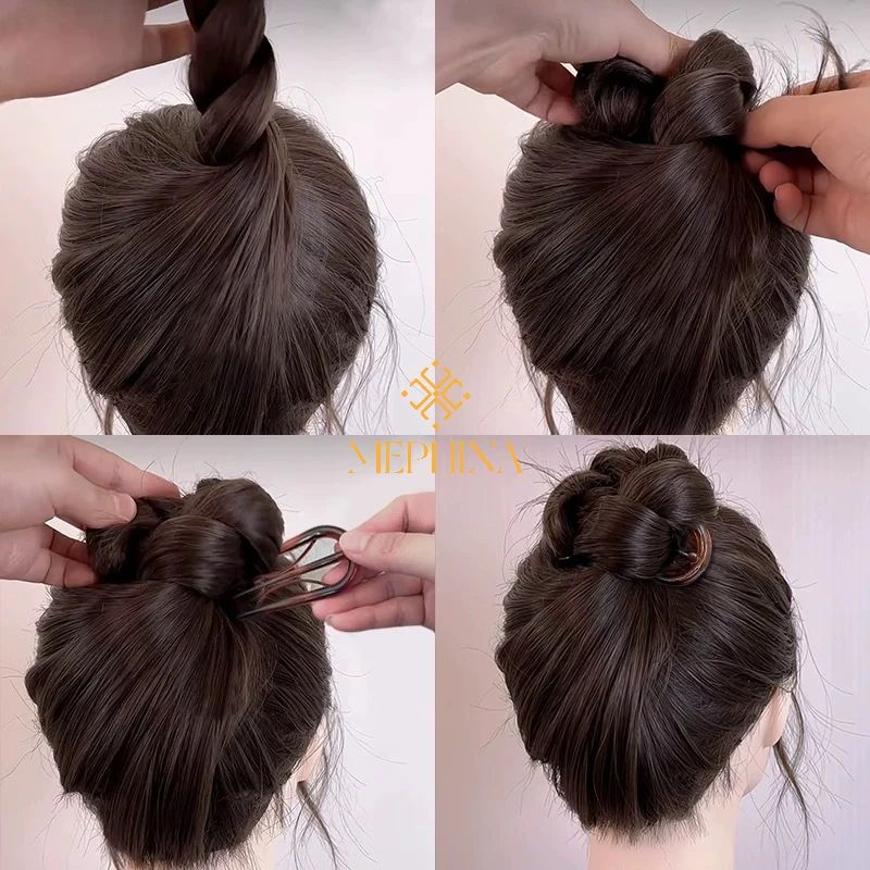 MEPHINA Forcine per capelli a forma di U Bastoncini per capelli Forcine per capelli Coil-up Comodi fermagli per capelli Eleganti semplici Accessori per le donne