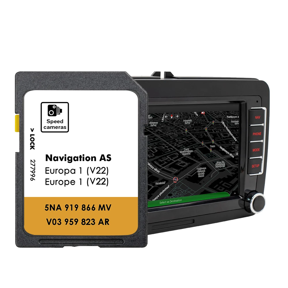 

AS V22 for VW Polo Since 2015 32GB Navigation Map SD Card Accessories Cover Europe Germany France Netherlands UK