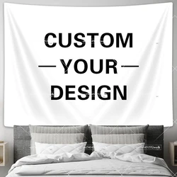 Custom Tapestry Wall Hanging Room Decor Aesthetic Personalized Tapestry Boho Hippie DIY Tapestries Party Backdrop Home Decor