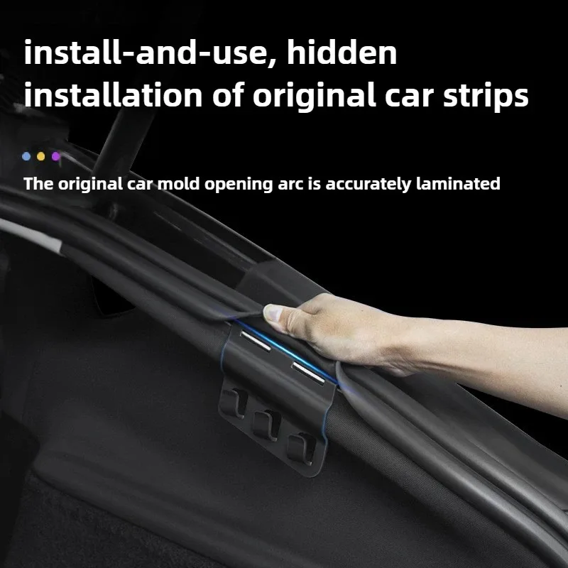 Picture 3: for Tesla New Model Y Juniper 2025 Launch Rear Trunk Hook Storage Multiple Holder Button Cargo Grocery Bag Umbrella Hanger Clips