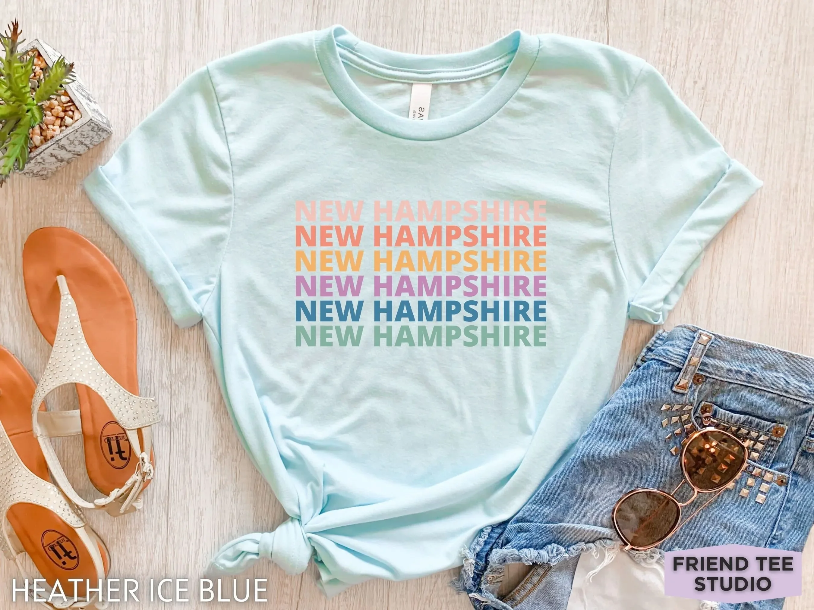 New Hampshire T Shirt s Retro State Womens