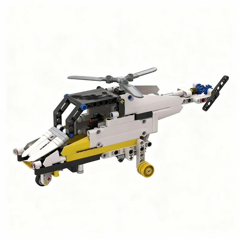 302pcs MOC Helicopter Alternative Technical Model Building Blocks Construction Toy Christmas Gifts DIY Creative Idea Education