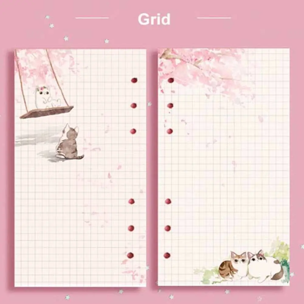 

Notebook Binder Notebook Refill Line Pages 80 Sheets Loose Leaf Notebook Inner Pages A6 Sakura And Cat Binder