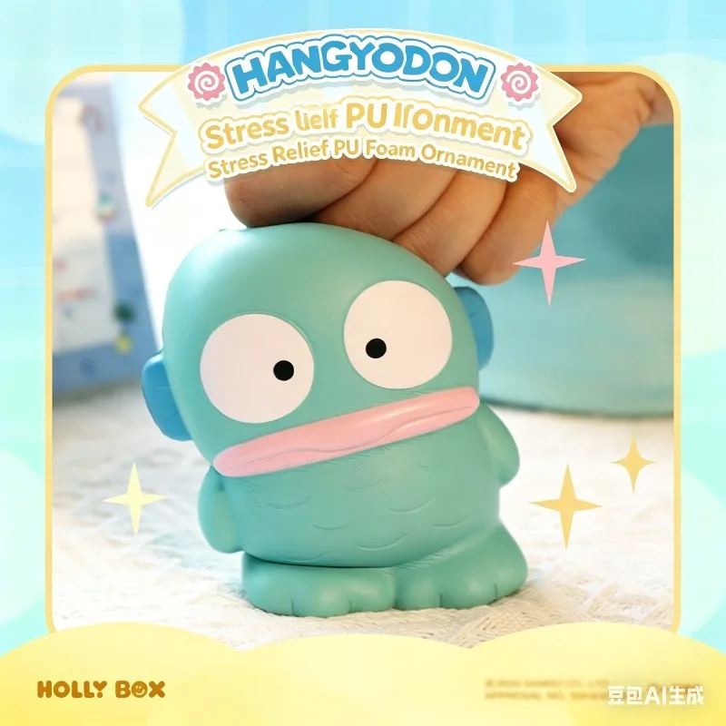 

Sanrio Hangyodon Cartoon PU Ornament Anime Action Figure Stress Relief Toy Car Desktop Decoration Model Birthday Gift for Friend