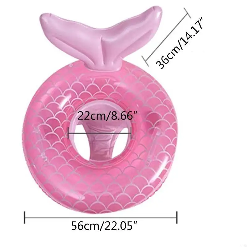 แหวนว่ายน้ำ f62d น่ารัก Mermaid ว่ายน้ำวงกลมฤดูร้อนที่รักการว่ายน้ำอุปกรณ์ที่จำเป็น