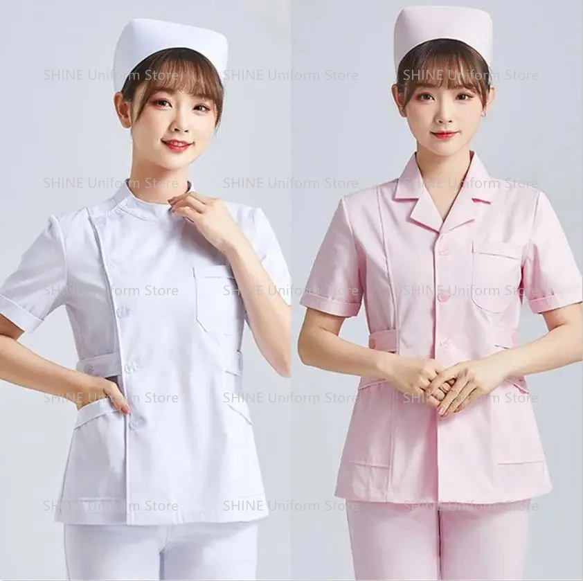 

Women Hospital Short Sleeve Nurse uniform Clinical Operating Room Scrubs Medical Uniform High Quality Pet Grooming Care Workwear