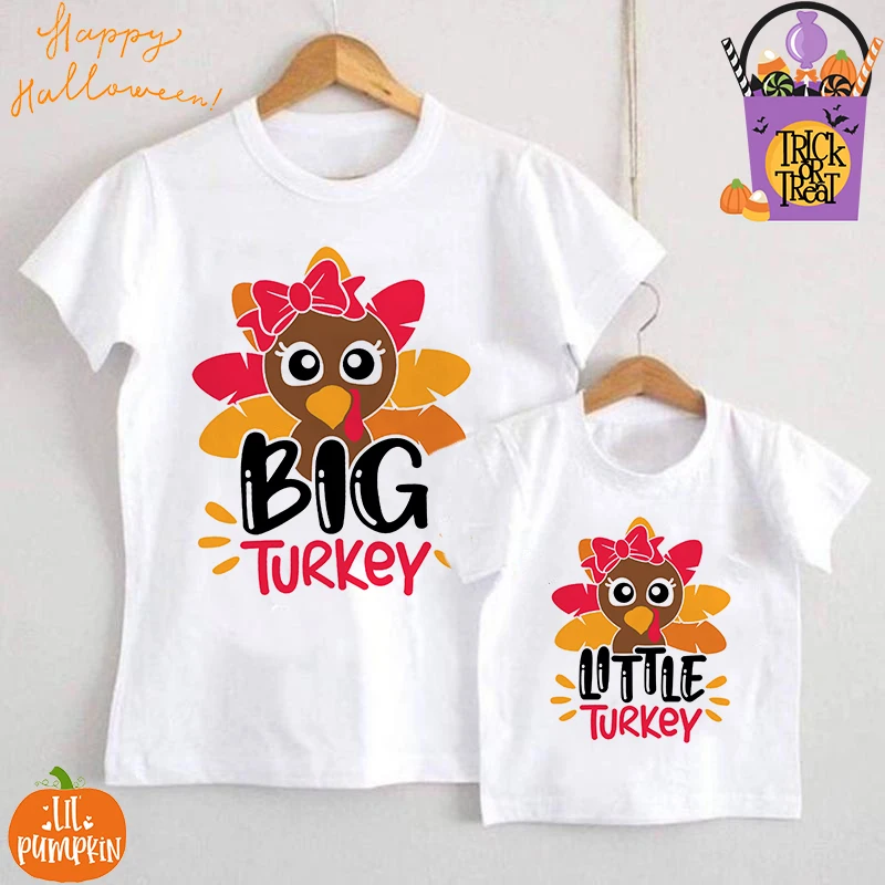 Футболка с надписью «Мама и я», на Хэллоуин, День благодарения