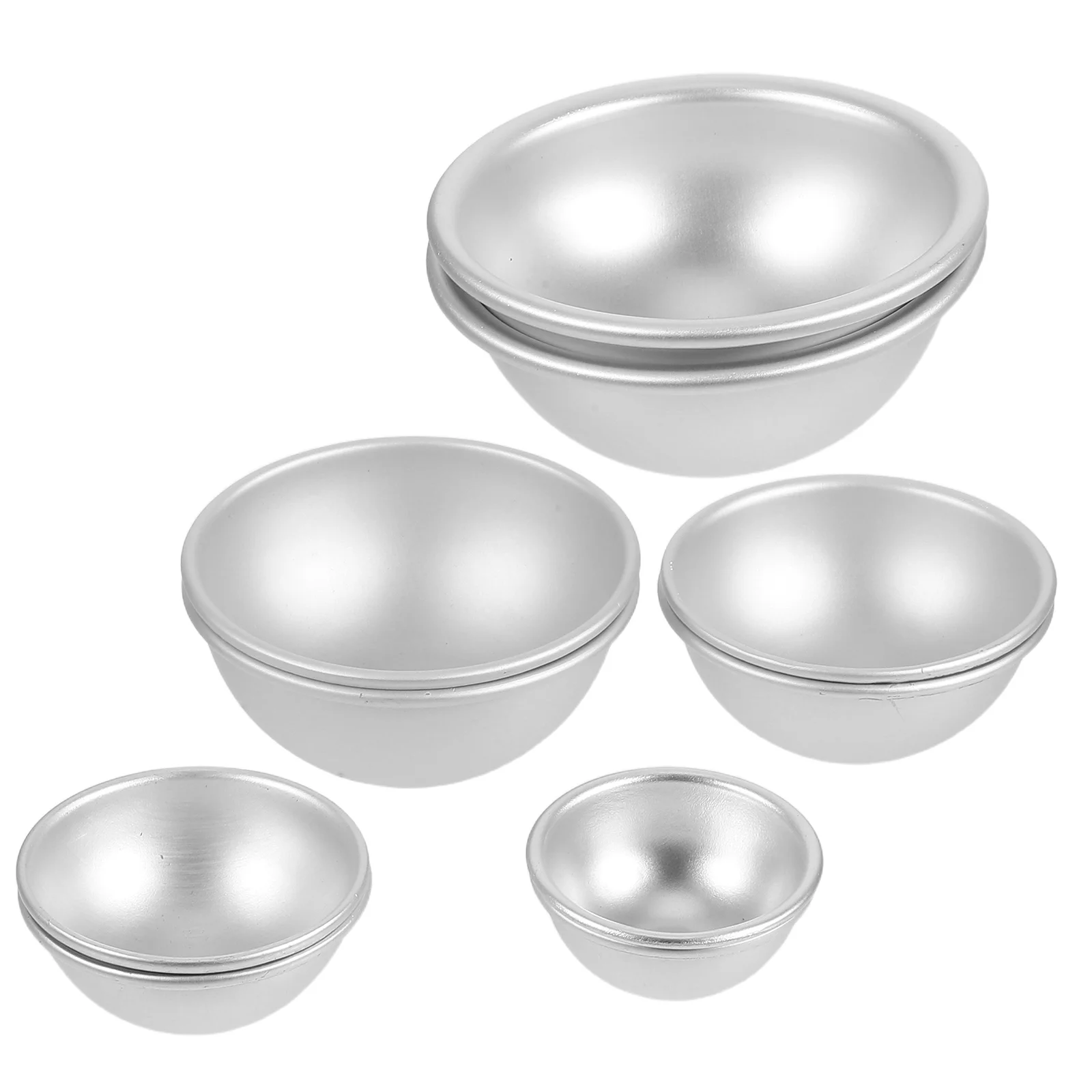 

10pcs Half Round Mold Aluminum Alloy Baking Pan Nonstick Kitchen Accessory For Home Parties Birthday Cake Making