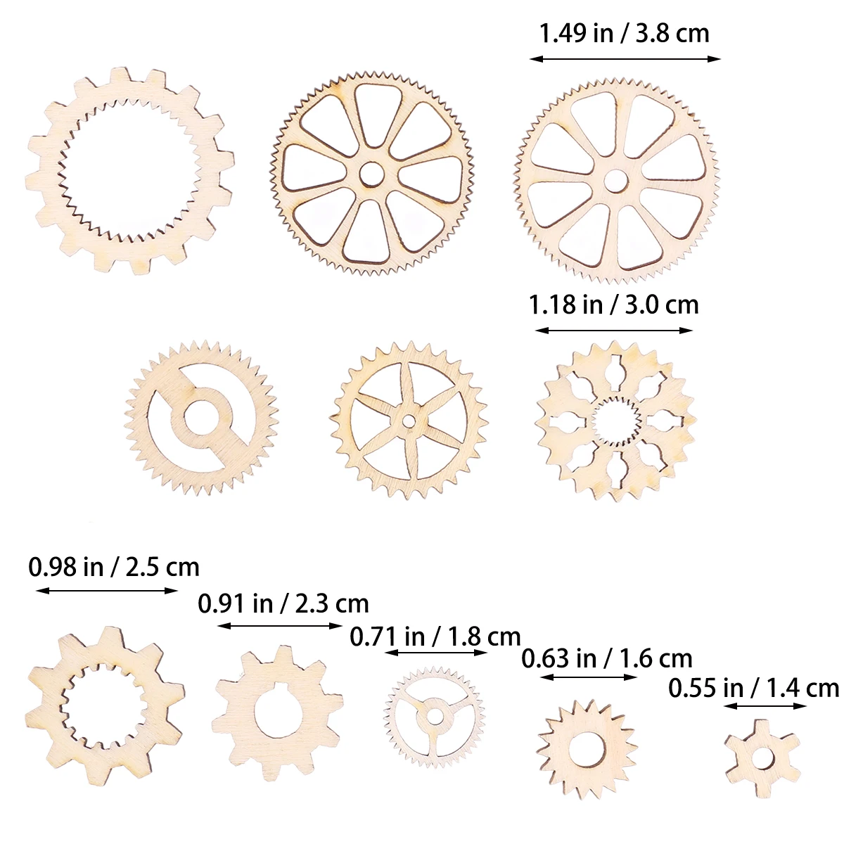 

20 PCS Craft Blanks Decoration Crafts Gear Ornaments Child Making and for Adults