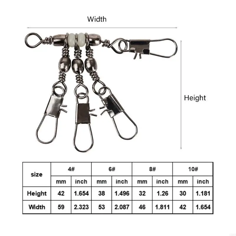 헤비 듀티 낚시 루어 후크 커넥터 해상 낚시 태클 액세서리 20pcs 4xBB