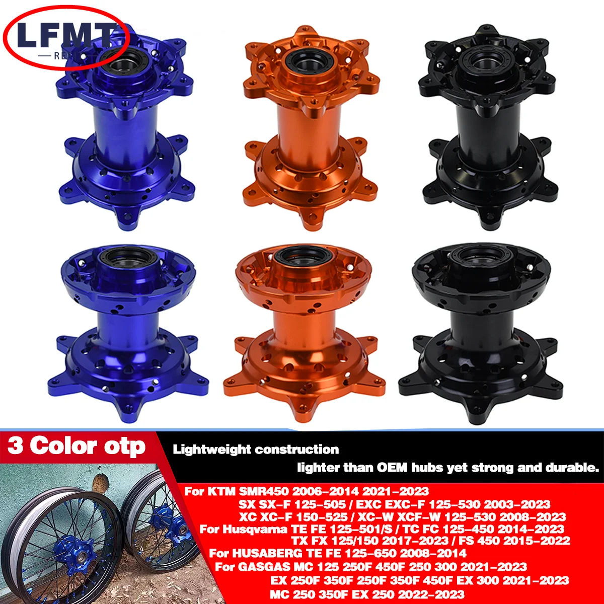 Motorcycle CNC Front And Rear Wheels Hubs For KTM EXC XC SX SXS EXCF XCW XCF SXF XCFW 150 250 300 350 400 450 500 530 2003-2023