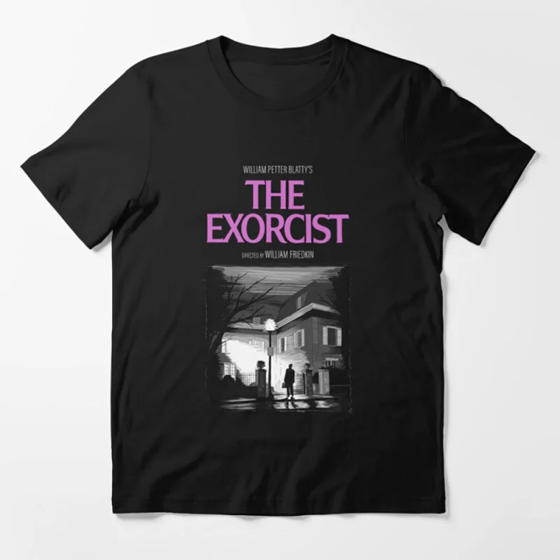 

Vintage The Exorcist 1225 Sacry Halloween Gift t shirt for man Retro Supernatural Horror Movie Graphic Clothes All size Tops