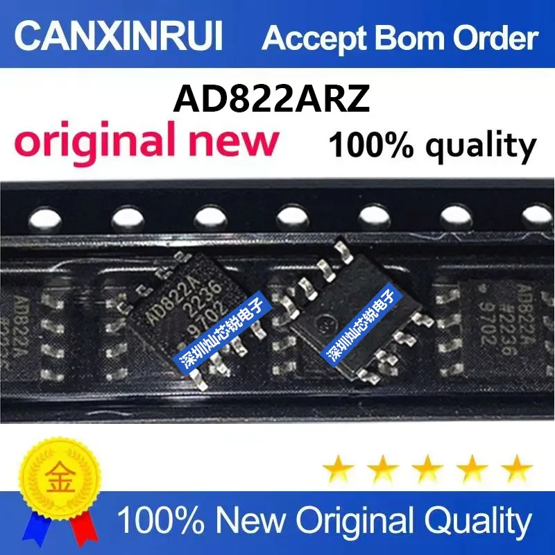 (5-100pieces)Brand new original AD822ARZ AD822A SMD SOP8 operational amplifier IC