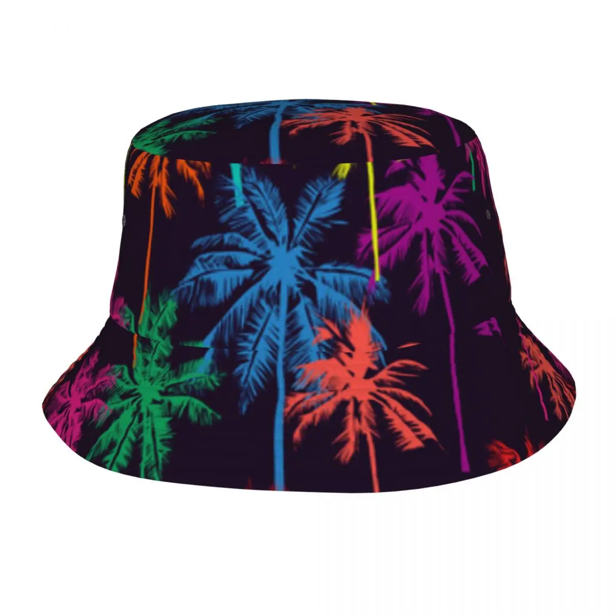 Tropical Palm Trees Bucket Hat Bob Fisherman Cap Outdoor Travel Sun Visor Fashion Panama