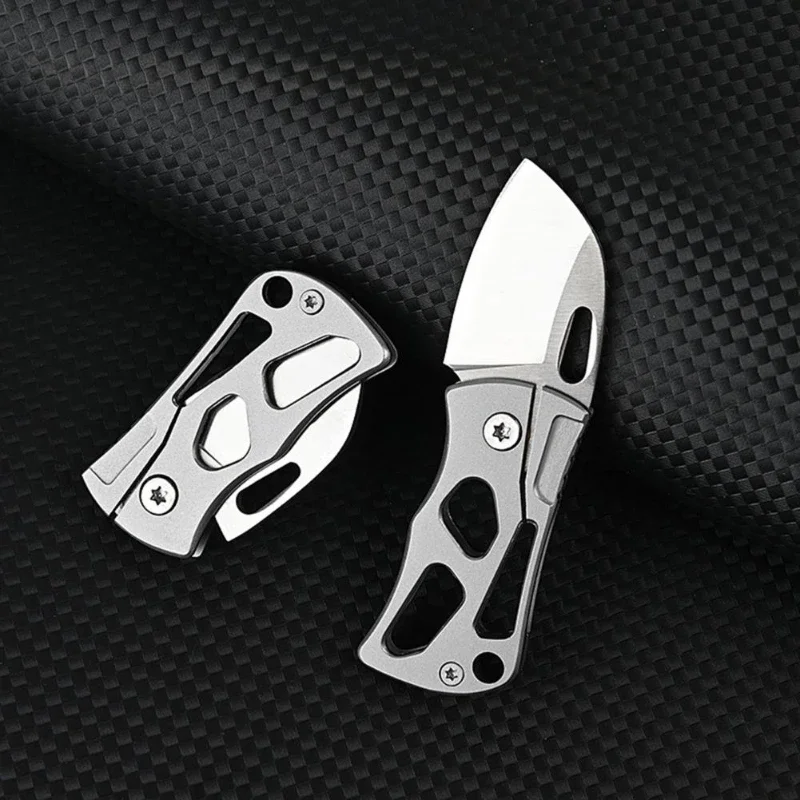 Mini Portable Folding Knife Stainless Steel Blade Outdoor Travel Camping Tool Keychain Accessories