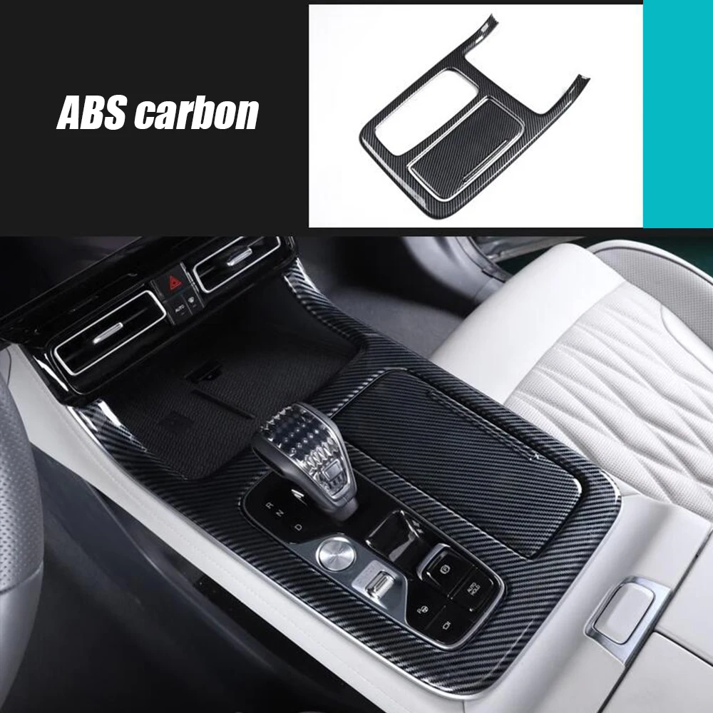 ABS CARBON For Trumpchi Gac Gs8 2022 2023 2024 Car gear shift knob frame Decoration cigarette lighter panel auto accessories