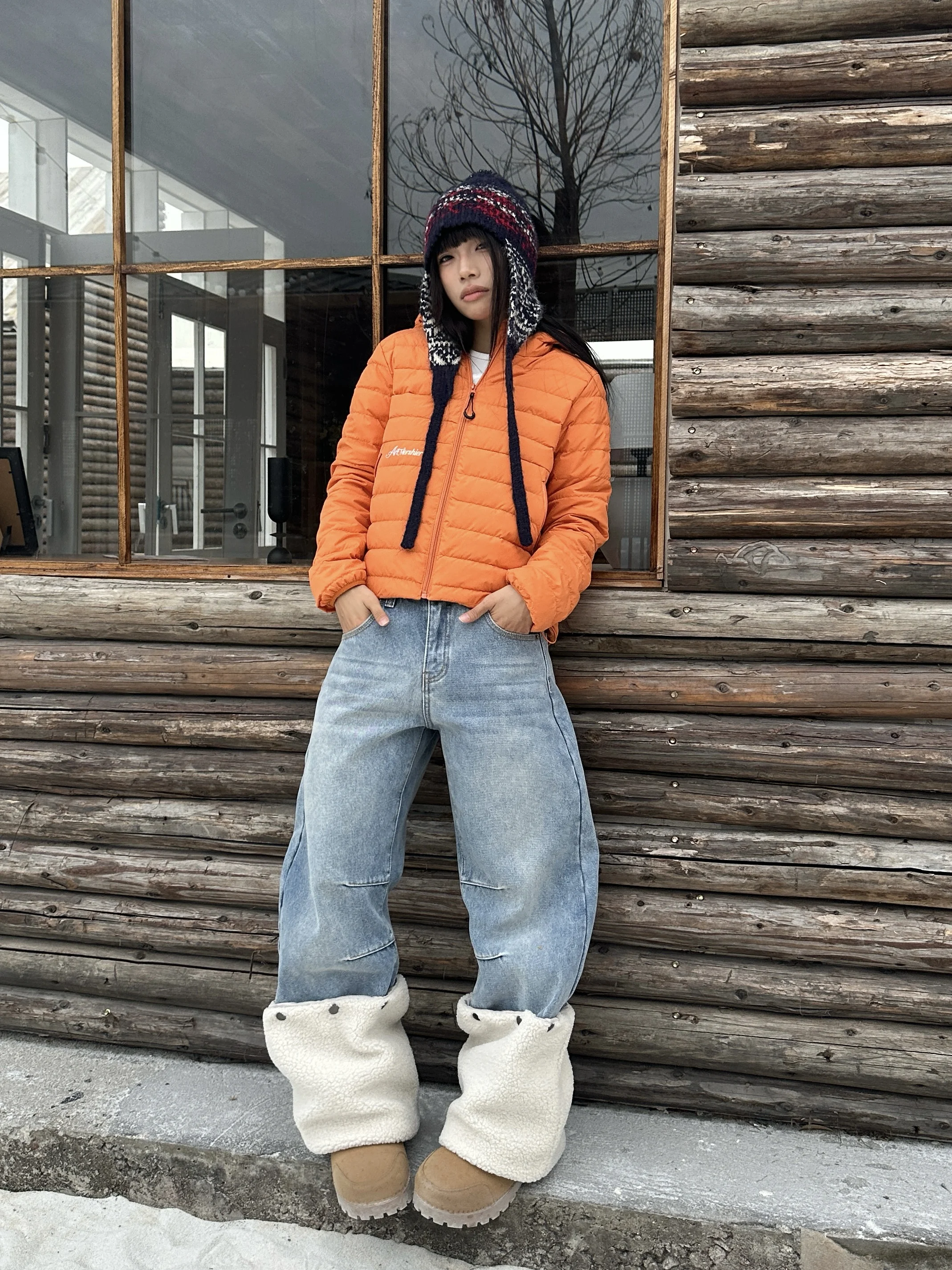 

BeOurRule American Retro Basic Sle Printed Hooded down Jaet Autumn Winter Men Women Cold Proof Warmth Outerwear