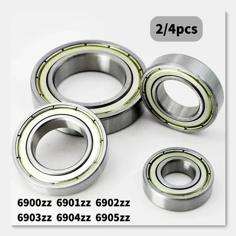 2/4 piezas Rodamientos de bolas de ranura profunda 6900 6901 6902 6903 6904 6905 ZZ 2Z 6900Z 6901Z 6902Z 6903Z 6904Z de 10mm 12mm 15mm 20mm