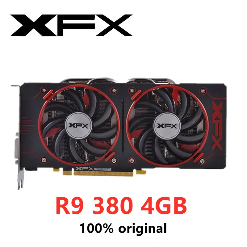 

Original XFX Graphics Cards R9 380 380X 4GB AMD GPU Radeon Video Cards Screen Board Desktop PC Computer Game Giming Map R9 390