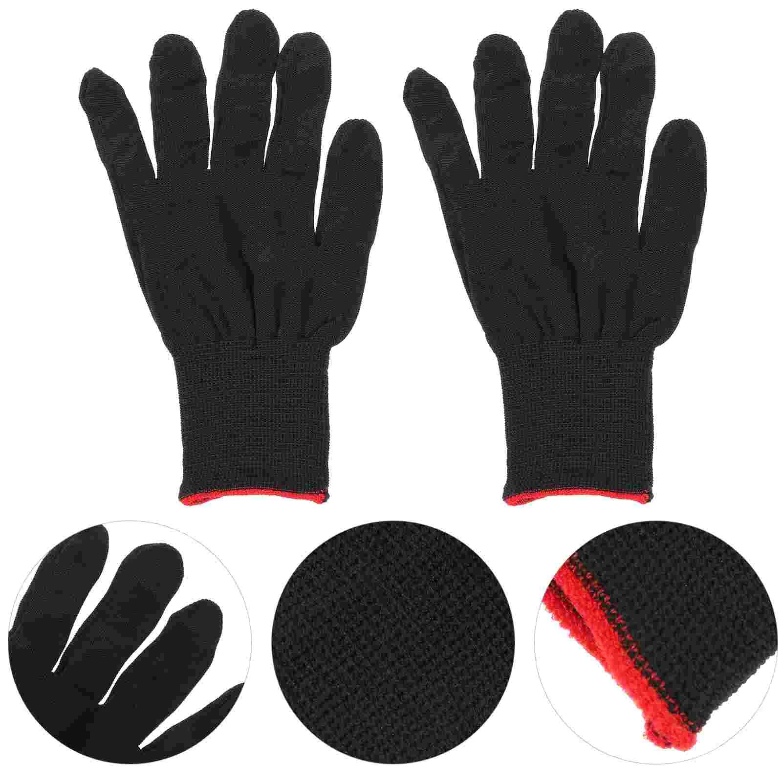 12 Pairs Gloves Knitting Anti Static for Electronic Assembly Work Computer Polyester Protective