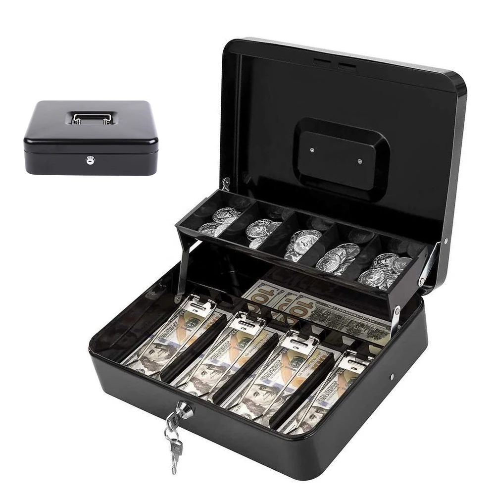 Mini Safe Box Protable Verborgen Geheime Safe Key Lock Store Geld Munt Kassier Fold Wachtwoord Kassa Bankkaart Opslag
