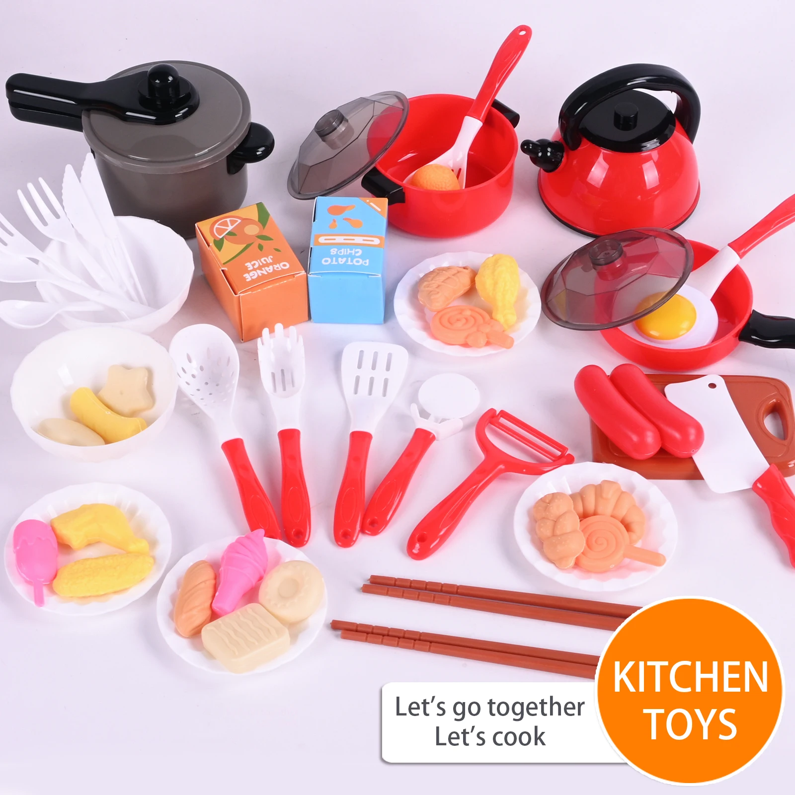 Simulatie keukengerei voor kinderen, schattig babykukenspeelgoed, complete kookset, verjaardagscadeaus voor mannen en vrouwen