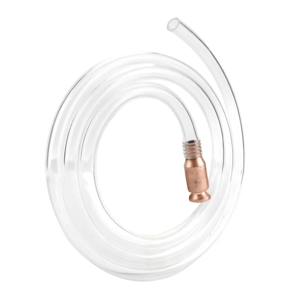 PVC + Brass 1.8M Anti-static PVC Siphon Hose Transparent Length 1.8m High Suction Manual Oil Transfer Tube