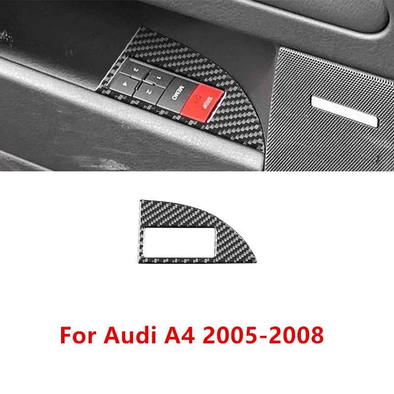 

Carbon Fiber Car Interior Styling Seat Control Button Panel Sticker Cover for Audi A4 2005 2006 2007 2008