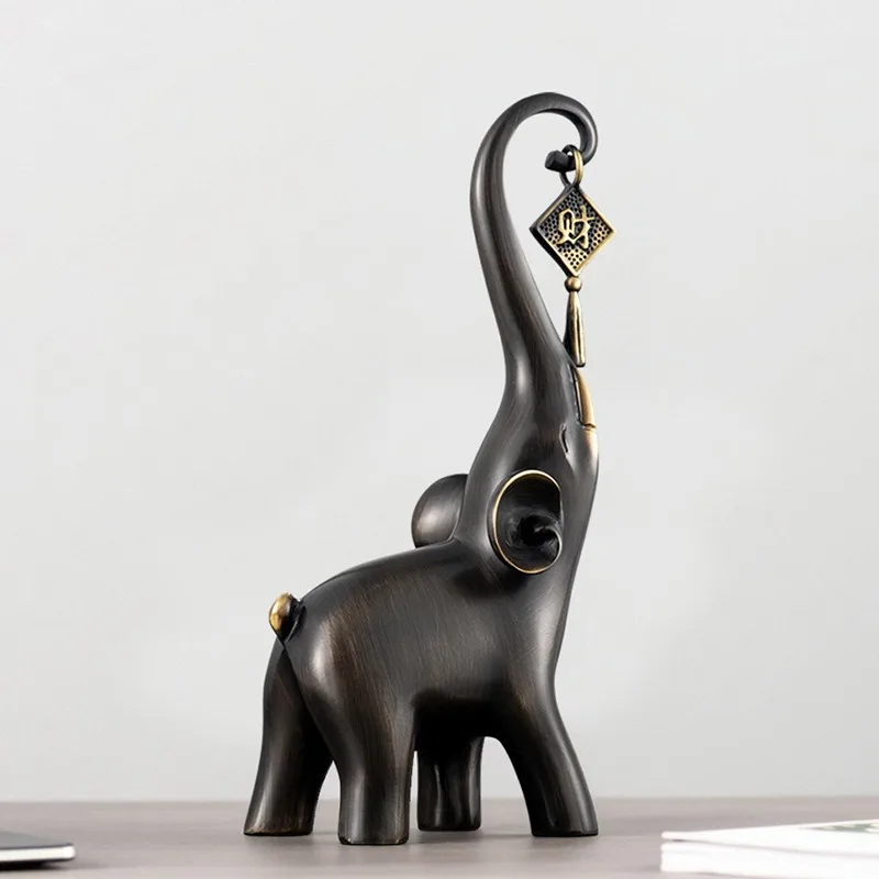 

Brass elephant ornament, a pair of home decoration opening gifts, pure copper handicraft ornament