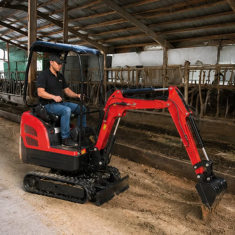 Mini Excavator Compact Digger 1 Ton CE Euro5 Customized Machine for Digging Trenching Farming Landscaping and Soil Work