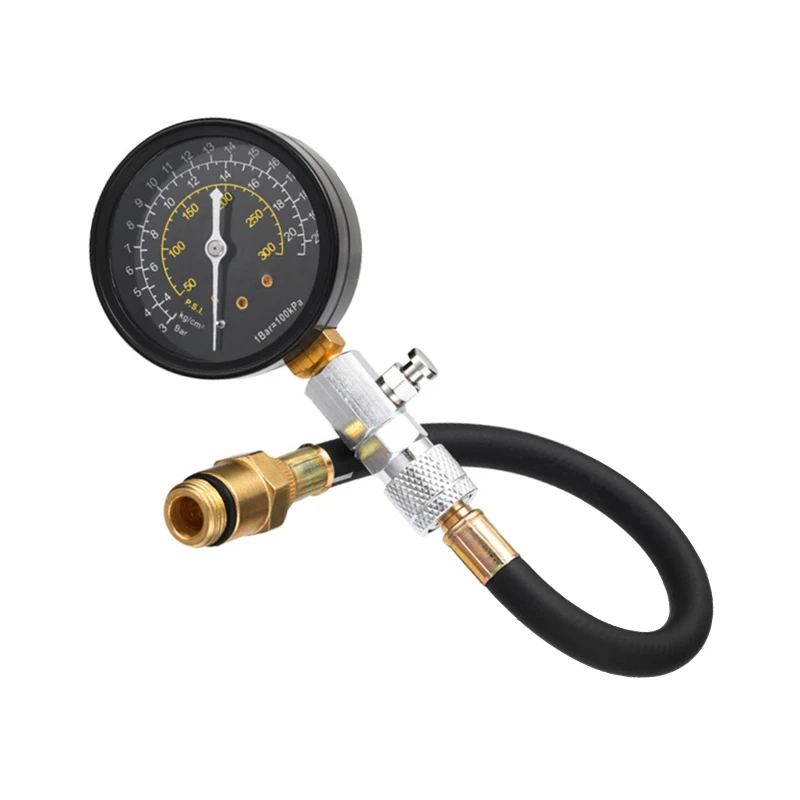 for Diesel Engine Compression Tester Cylinder Leak Detector Compression Diagnostic Test Pressure Gauge Set with Dropship