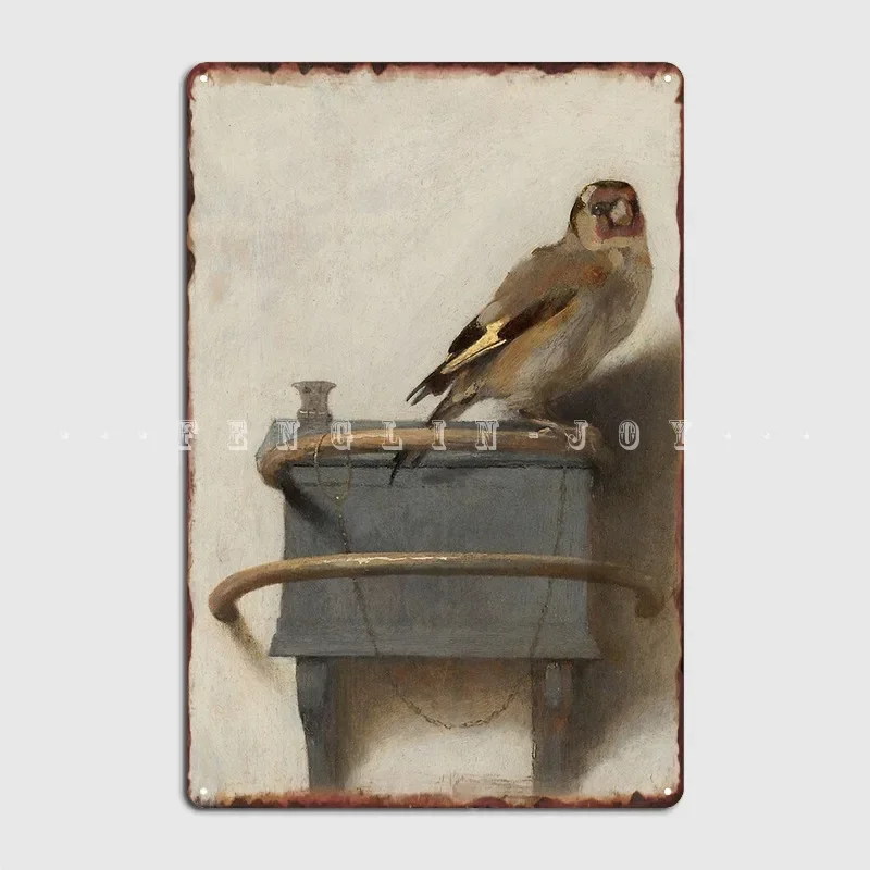 The Goldfinch (High Resolution) Carel Fabritius Poster Metal Plaque Club Party Home Custom Wall Plaque Tin Sign Poster