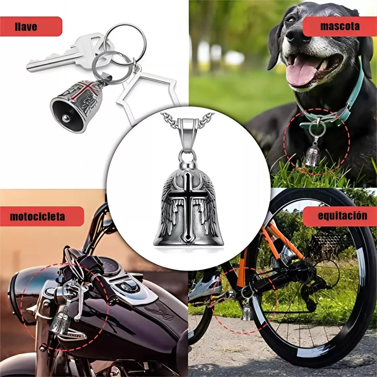 1 motorcycle bell cyclist guarding the bells protecting gifts for protecting gifts, suitable for motorcycle bicycle pet decorati