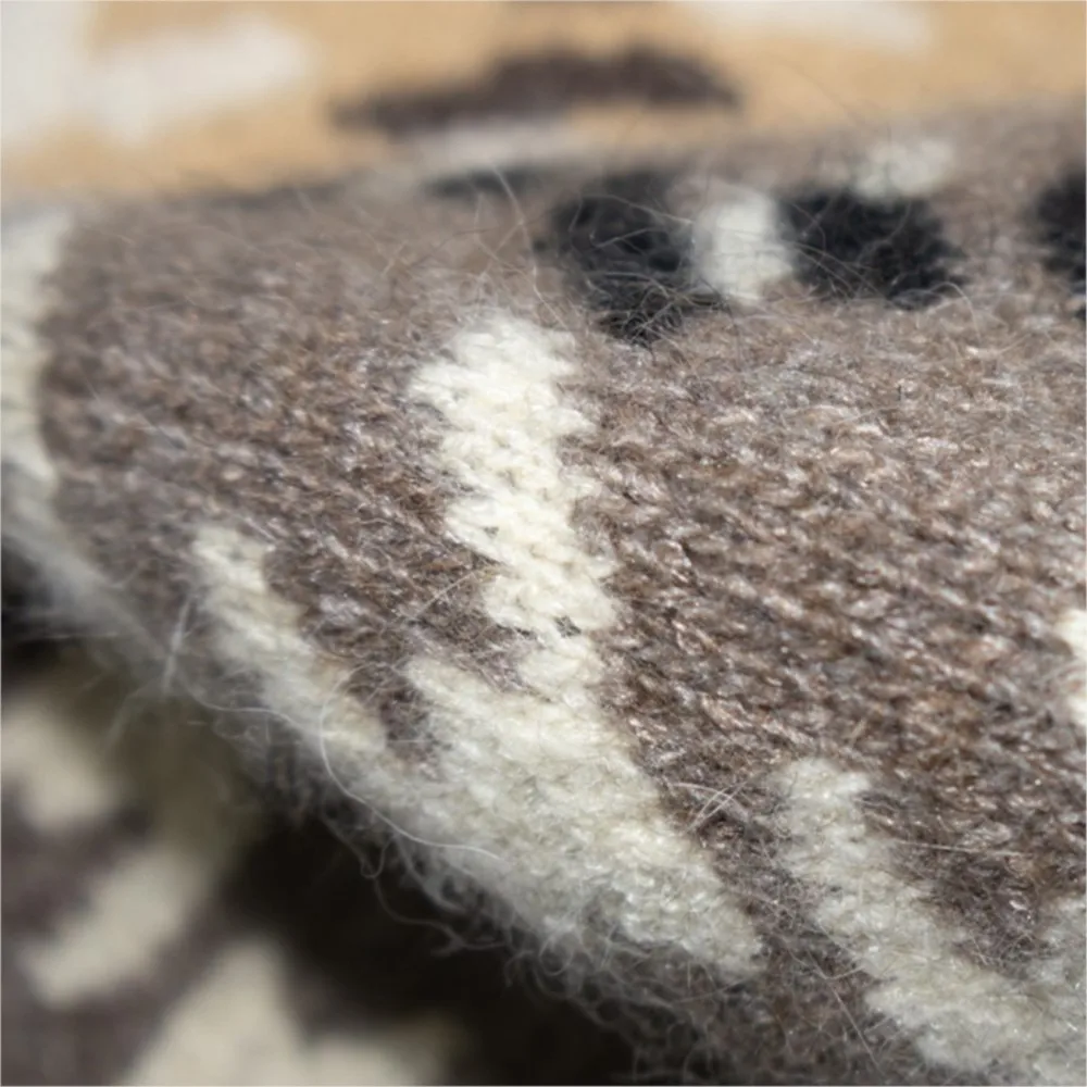 موضة رئيس أغطية الرأس قبعة المعانقة Toque تخزين ساعة محبوك قبعة المرأة الخريف الشتاء سميكة الدافئة أرنب 2M106 #4