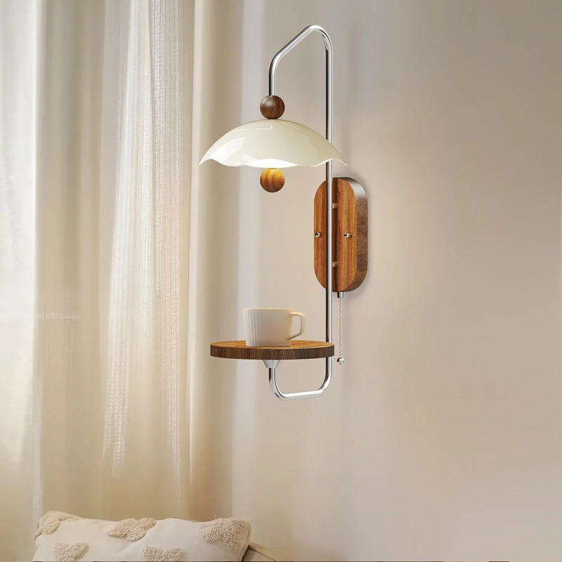 French Vintage Placeable Wall Lamp Atmoshere Bedroom Bedside Living Room Background Hallway Creative Design LED Lighting Fixture