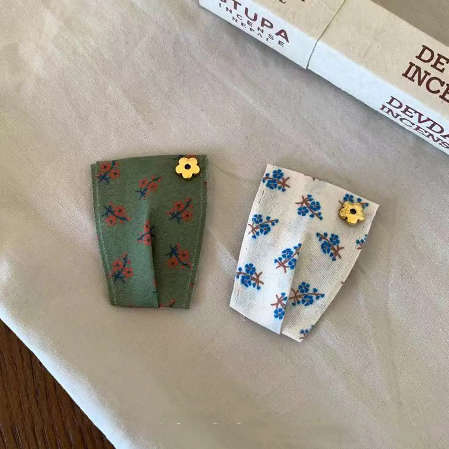 

Bangs Hair Grip Floral Cotton Korean Retro Sweet Small Side Clip for Women Delicate Portable Premium Durable Soft