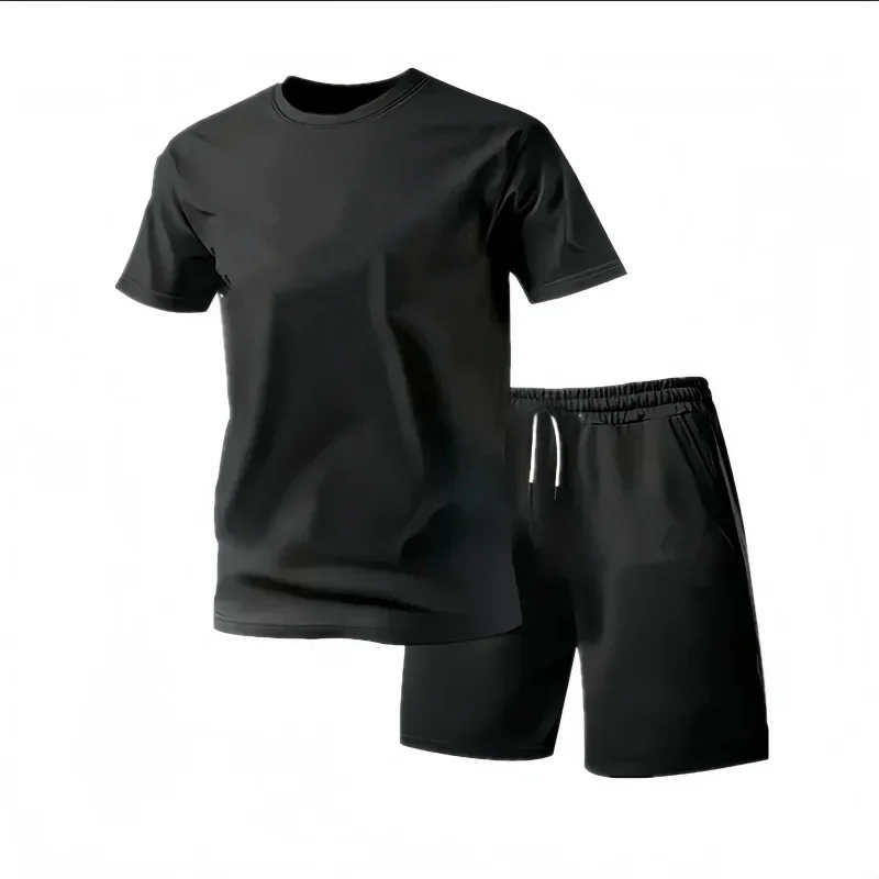 Men's Two-piece Sportswear Short Sleeved T-shirt and Pants Set Running and Fitness Sportswear 2026 Summer Big Discount