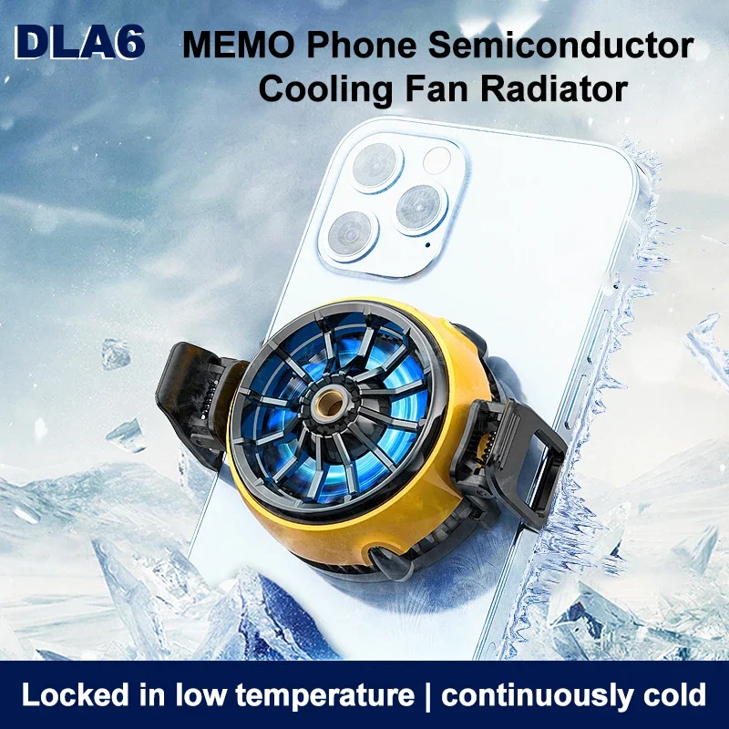 MEMO CX04 Magnetic Phone Cooler DLA6 Back Clip Live Streaming Radiator Type-C 5V/1.5A Semiconductor Cooling Heat Sink for IOS