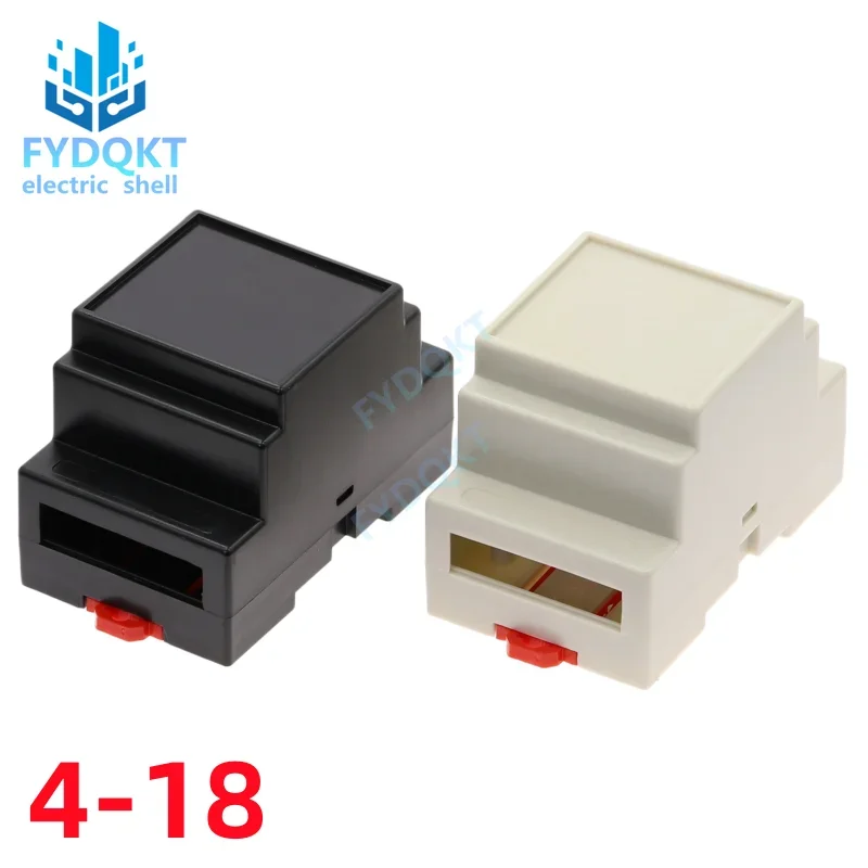 new DIN 35-Rail PLC 88X54X59MM Fire Detection Material Instrument Shell Controller Case Rail Junction Box 4-18 4-18-1 4-18-2 image 3