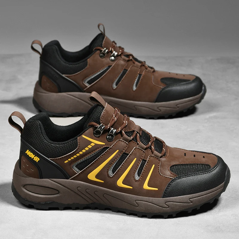 

Men‘s Hiking Shoes Breathable Outdoor Trainers Lace-up City Trekking Sneakers Mountain Climbing Wading Casual Shoes Walking Shoe