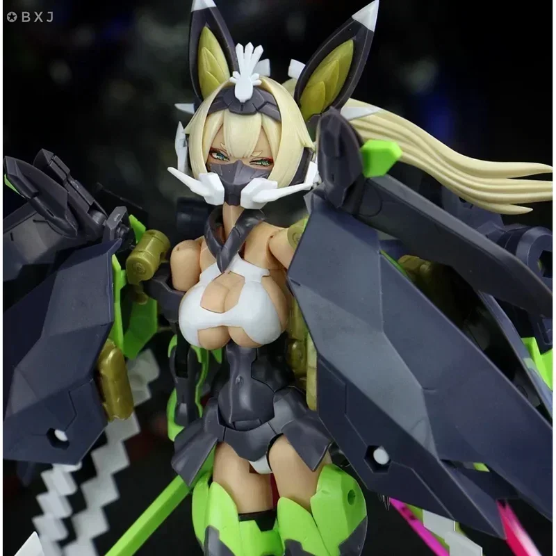 Original Kotobukiya Megami Device Anime Figure KP590 Black Nine-tails Action Figure Room Decoration Assemble Model Toys Gift