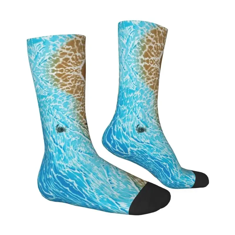 Y2K Kawaii Printing Ocean Beach Turtles For Women Men Stretchy Summer Autumn Winter Marine Life Crew Socks