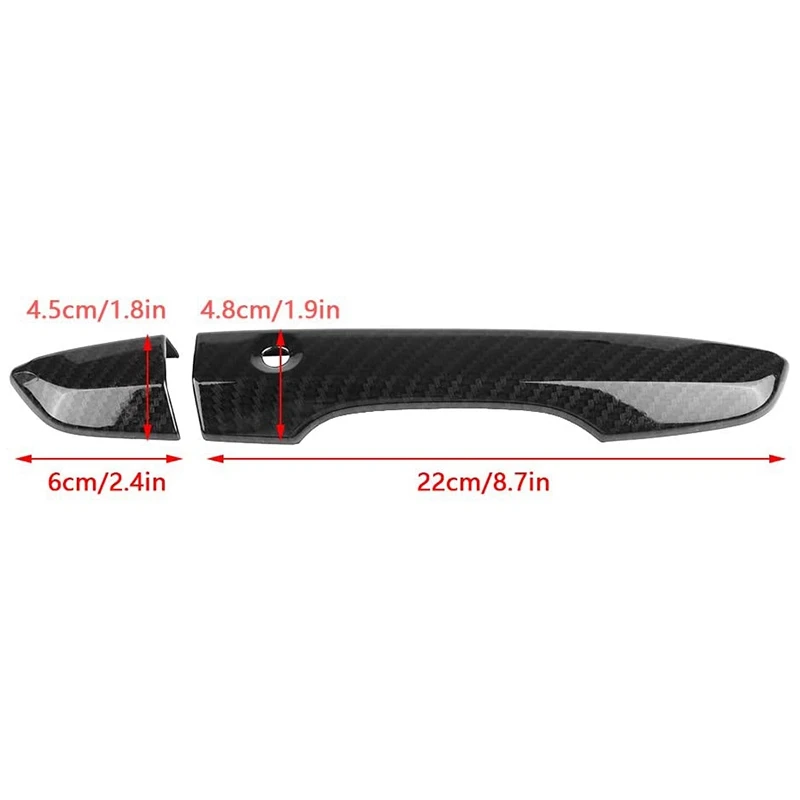 Right Hand Drive Door Handle Cover For Honda Civic 10Th Gen 2016 2017 2018 2019 Carbon Fiber Exterior Parts Accessories RHD