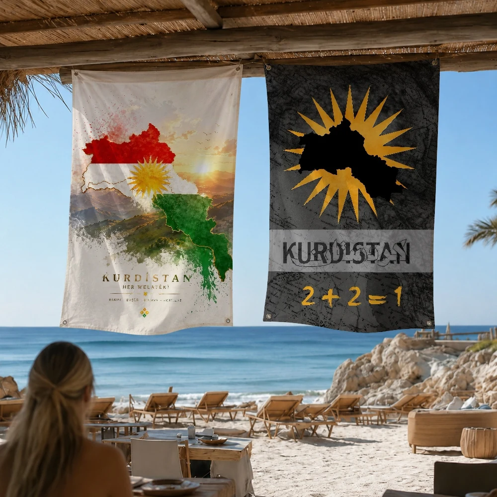 Kurdistan banner Outdoor Flag for Home Camping Party Club Decor Garden Yard Wall Hanging Banner