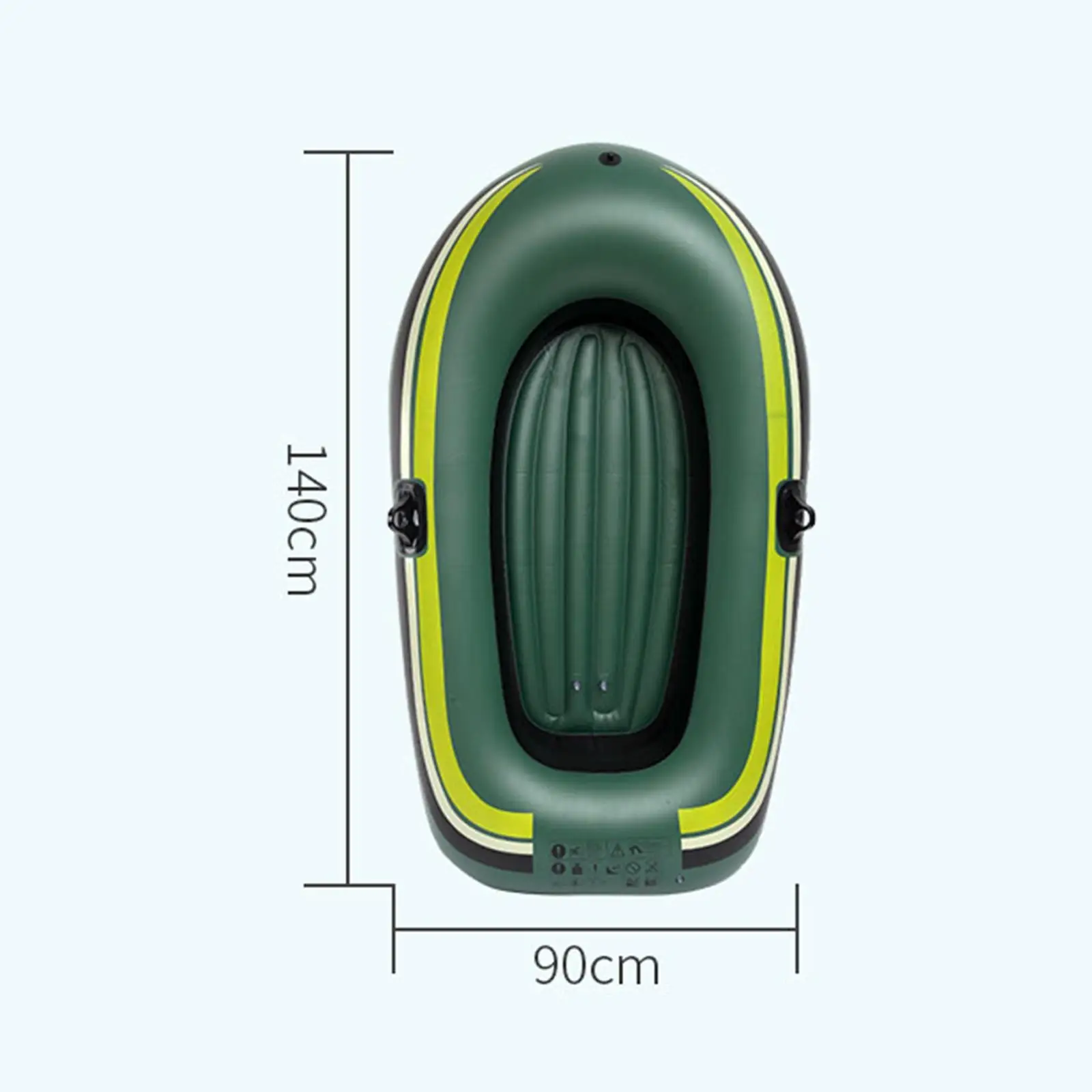 

PVC Inflatable Water Raft 2 Seat Kayak Dinghy Folding Lake Boat for Outdoor Leisure Touring